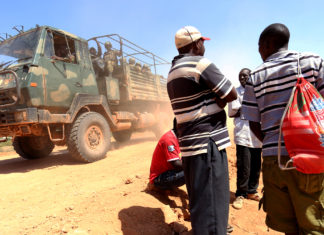 Non local teachers camp in Mandera military airstrip demanding transfer