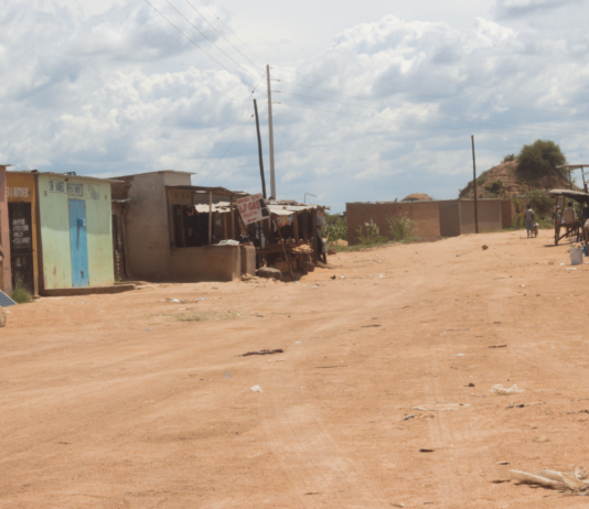 Derelict township in diamond-rich area.