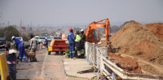 Unfinished road projects in Zimbabwe.