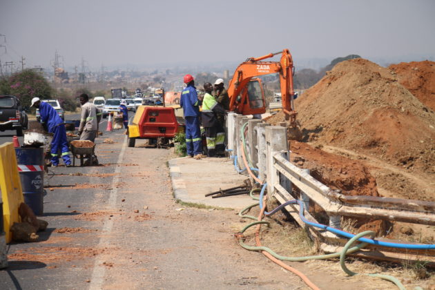 Unfinished road projects in Zimbabwe.