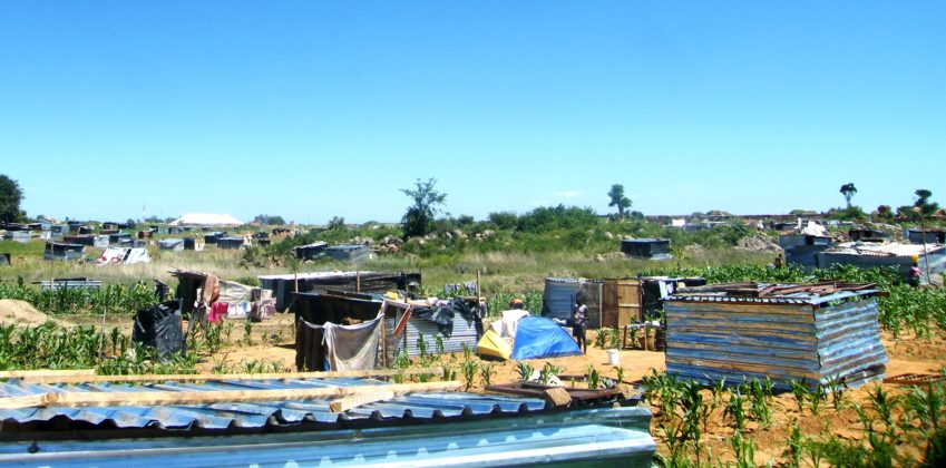 Slum settlement.