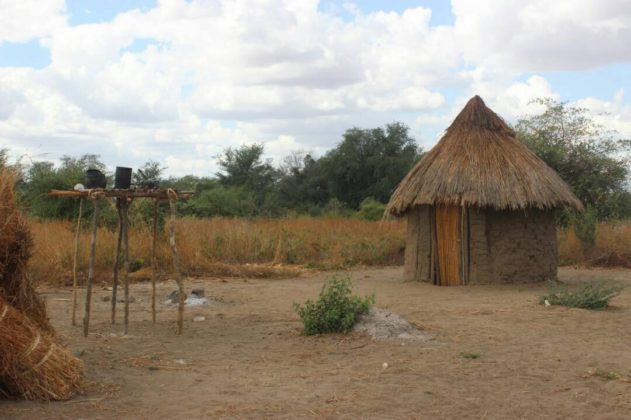 Thatched home.