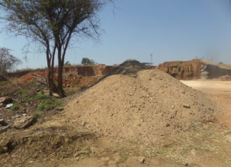 Sand poaching in Zimbabwe's towns, cities.