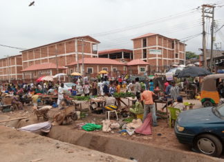 Market in Kubwa, Abuja during the Coronavirus pandemic.