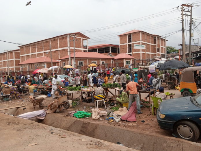 Market in Kubwa, Abuja during the Coronavirus pandemic.