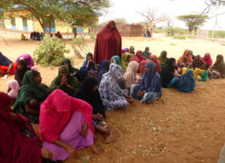 Safe space session targeting women in Ganyurey village, Wajir County, Kenya