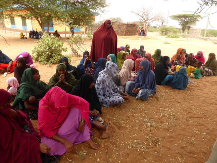 Safe space session targeting women in Ganyurey village, Wajir County, Kenya