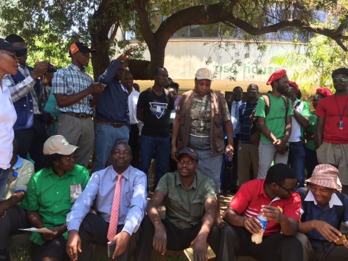 Zimbabwe workers on strike