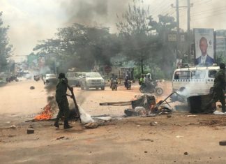 Protests break out in Kampala over Bobi Wine arrest