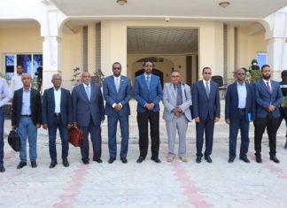 IGAD delegation in Mogadishu, Somalia as they began the fact-finding mission