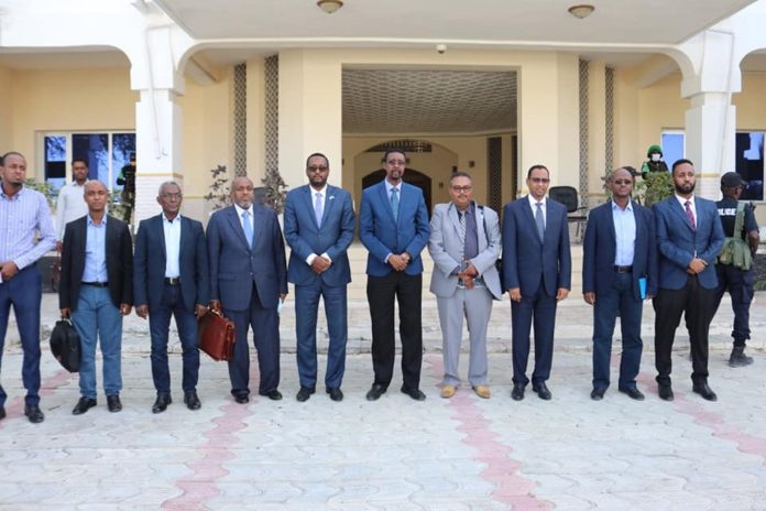 IGAD delegation in Mogadishu, Somalia as they began the fact-finding mission