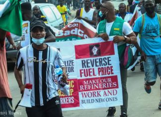 June 12 Democracy Day protest at Ojota, Lagos, Nigeria