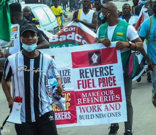 June 12 Democracy Day protest at Ojota, Lagos, Nigeria