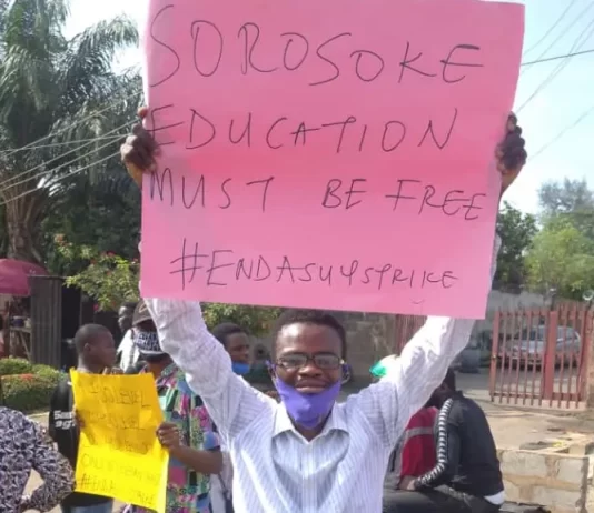 ASUU Strike Student Demonstrations in Nigeria