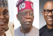 A picture of the leading presidential candidates at the just concluded Nigerian 2023 polls