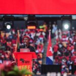 The Economic Freedom Fighters (EFF) celebrate 10 years at the FNB stadium in Johannesburg.