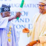 Photo Of newly inaugurated President, Bola Tinubu, and immediate past President, Muhammad Buhari.