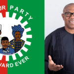 The Labour Party logo and Peter Obi